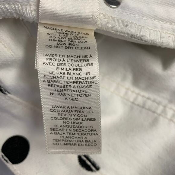 MARC by MARC JACOBS Size 27 White Black Cotton Polka Dot Mini Skirt - Picture 6 of 7